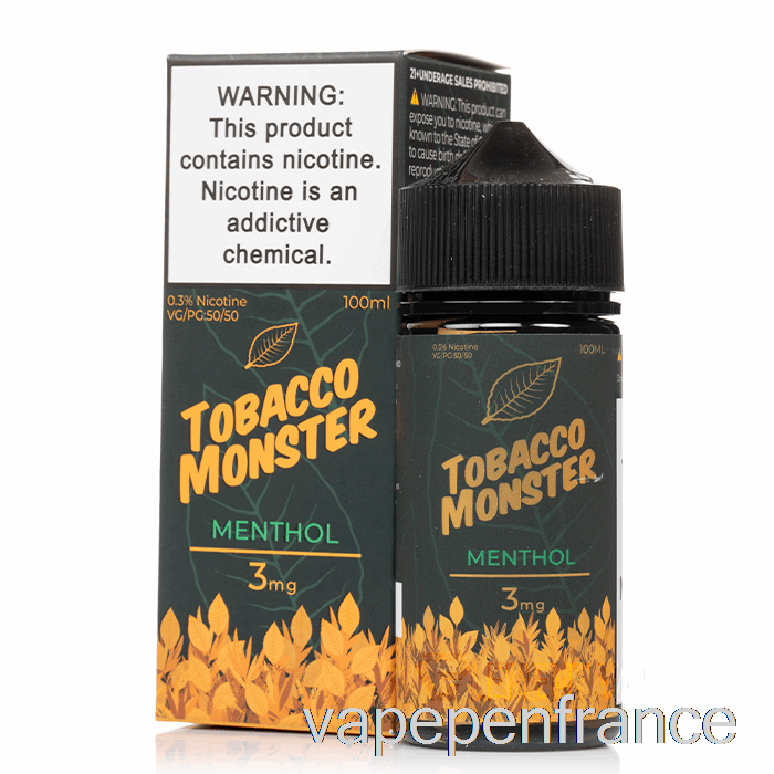 Menthol - Monstre De Tabac - Stylo Vape 100ml 0mg